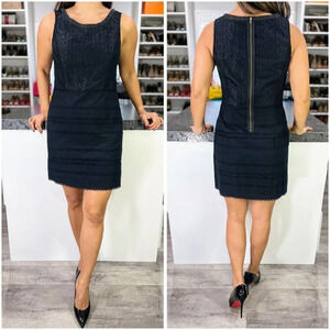 J. Crew Navy Blue Lace Sheath Dress $119